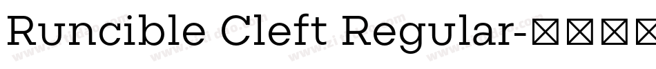 Runcible Cleft Regular字体转换